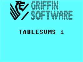 Title screen of Numberfun / Tablesums on the Commodore 64.