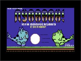 Title screen of Nyaaaah! on the Commodore 64.