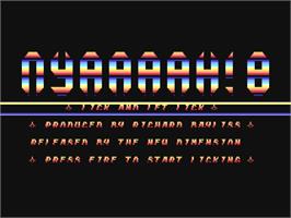 Title screen of Nyaaaah! 08 - Lick And Let Lick on the Commodore 64.