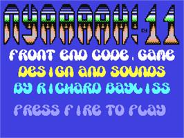 Title screen of Nyaaaah! 11 on the Commodore 64.