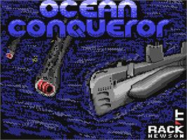 Title screen of Ocean Conqueror on the Commodore 64.