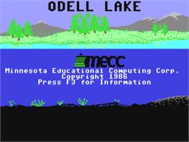 Title screen of Odell Lake on the Commodore 64.