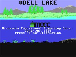 Title screen of Odell Lake on the Commodore 64.