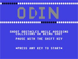 Title screen of Odin on the Commodore 64.