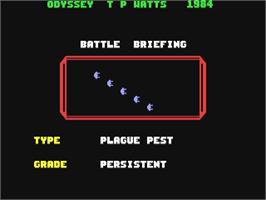 Title screen of Odyssey (K-Tel) on the Commodore 64.