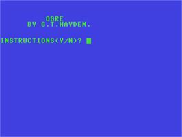 Title screen of Ogre (Origin Systems) on the Commodore 64.