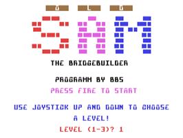 Title screen of Old Sam - The Bridgebuilder on the Commodore 64.
