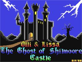 Title screen of Olli & Lissa: The Ghost of Shilmore Castle on the Commodore 64.