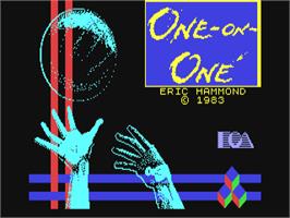 Title screen of One on One (COMPUTE!) on the Commodore 64.
