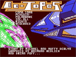 Title screen of Oo-Topos on the Commodore 64.