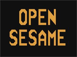 Title screen of Open Sesame on the Commodore 64.