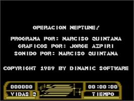 Title screen of Operation Neptune (Infogrames) on the Commodore 64.