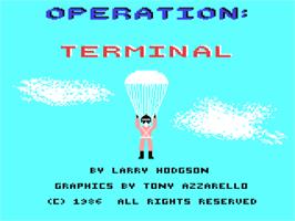 Title screen of Operation Terminal on the Commodore 64.