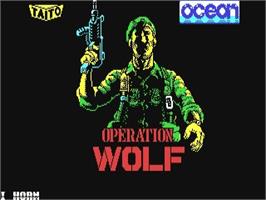Title screen of Operation Wolf on the Commodore 64.