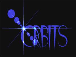 Title screen of Orbits on the Commodore 64.
