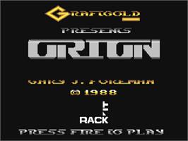 Title screen of Orion (CP Verlag) on the Commodore 64.