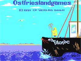 Title screen of Ostfrieslandgames on the Commodore 64.