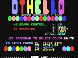 Title screen of Othello (PCW) on the Commodore 64.