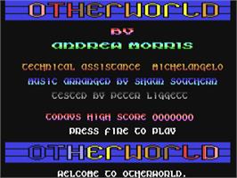 Title screen of Otherworld on the Commodore 64.