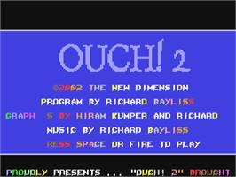 Title screen of Ouch! on the Commodore 64.