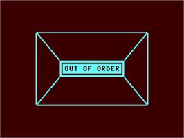 Title screen of Out Of Order on the Commodore 64.