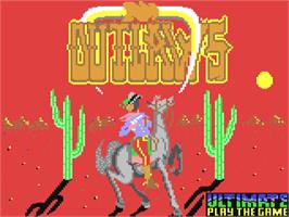 Title screen of Outlaws on the Commodore 64.
