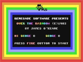Title screen of Over The Rainbow on the Commodore 64.