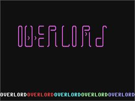 Title screen of Overlord on the Commodore 64.