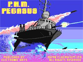Title screen of PHM Pegasus on the Commodore 64.