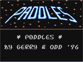 Title screen of Paddles on the Commodore 64.