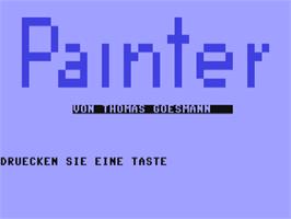 Title screen of Painter on the Commodore 64.
