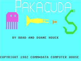 Title screen of Pakacuda on the Commodore 64.