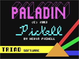 Title screen of Paladin on the Commodore 64.