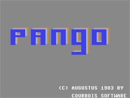 Title screen of Pango on the Commodore 64.