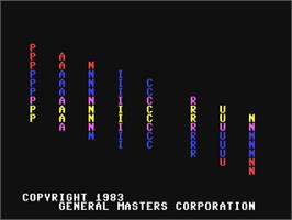 Title screen of Panic Run on the Commodore 64.