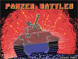 Title screen of Panzer Battles on the Commodore 64.