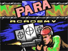 Title screen of Para Academy on the Commodore 64.