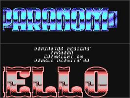 Title screen of Paranom - Elite Squad 2 on the Commodore 64.