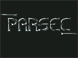 Title screen of Parsec on the Commodore 64.