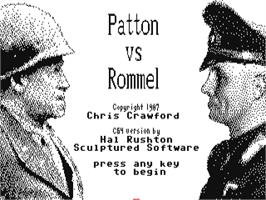 Title screen of Patton Vs Rommel on the Commodore 64.