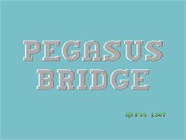Title screen of Pegasus Bridge on the Commodore 64.