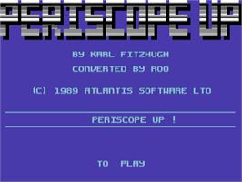 Title screen of Periscope Up on the Commodore 64.