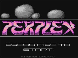 Title screen of Perplex on the Commodore 64.