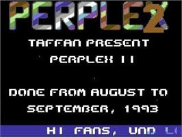 Title screen of Perplex 2 on the Commodore 64.