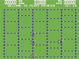 Title screen of Pesky Painter on the Commodore 64.