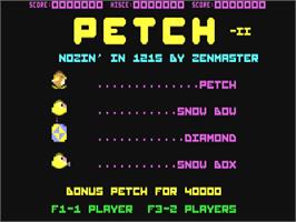 Title screen of Petch 2 on the Commodore 64.
