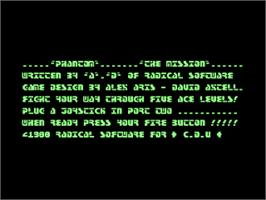 Title screen of Phantom - The Mission on the Commodore 64.