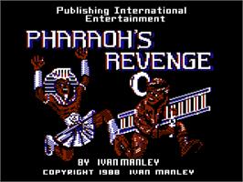 Title screen of Pharaoh's Revenge on the Commodore 64.