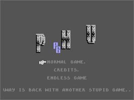 Title screen of Phu on the Commodore 64.