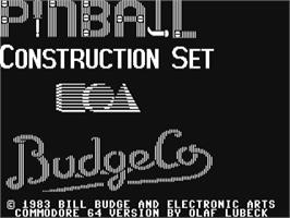 Title screen of Pinball Construction Set on the Commodore 64.